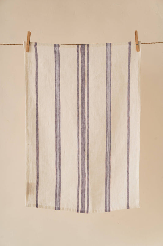 Linen Denise Blue Kitchen Towel / 17.75" x 25.5"