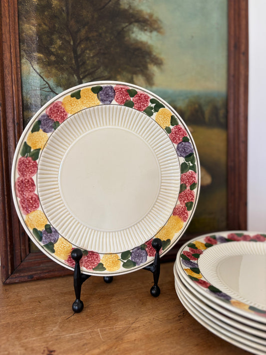 Antique Set of Ridgways Bedfordware Hand-painted Plates