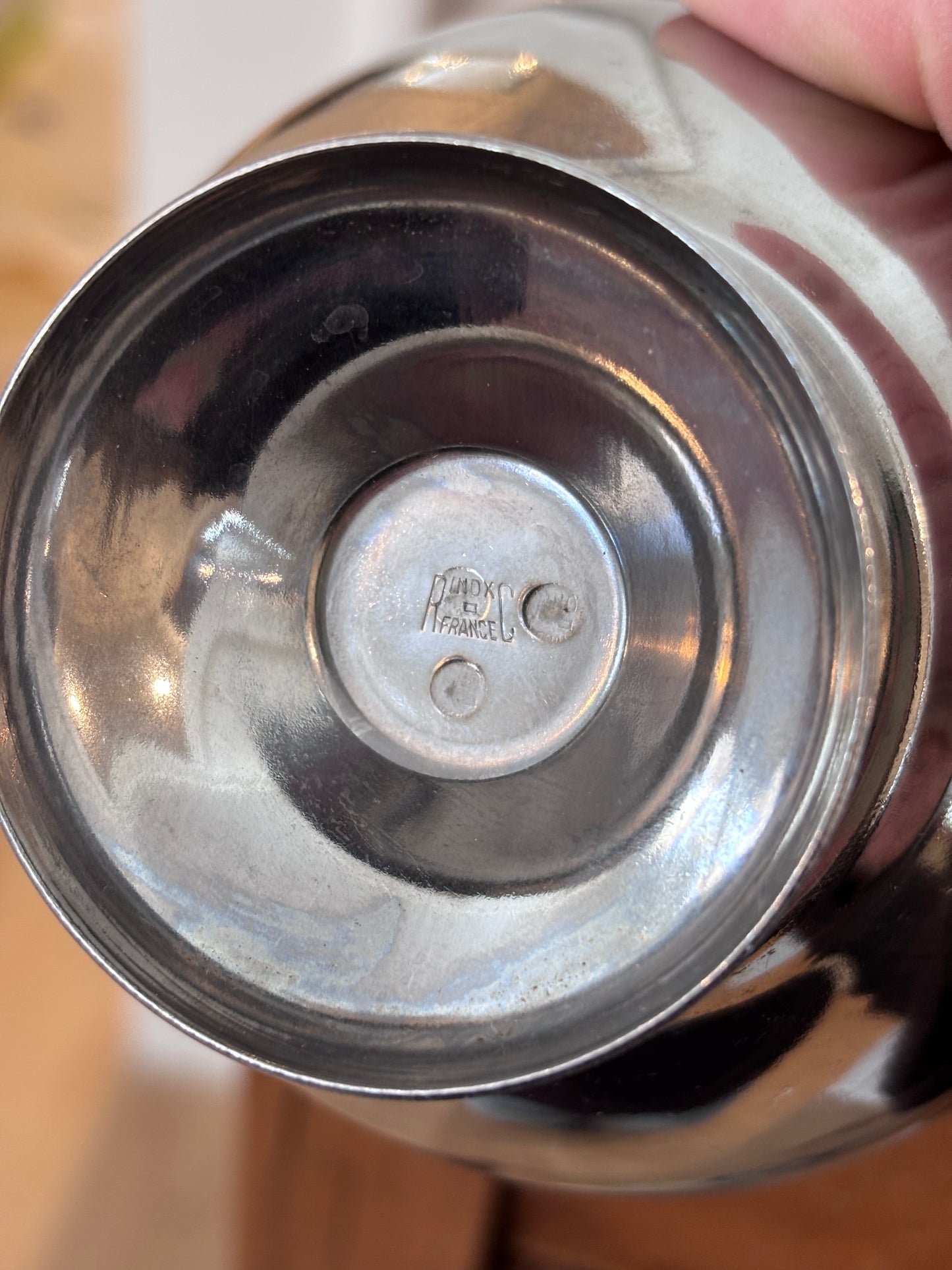 Vintage Set of 6 Stainless Steel Dessert Bowls from France