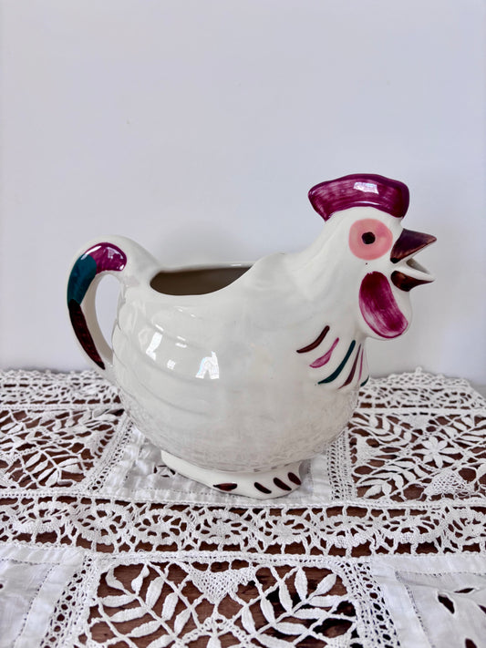 Vintage Ceramic Rooster Pitcher