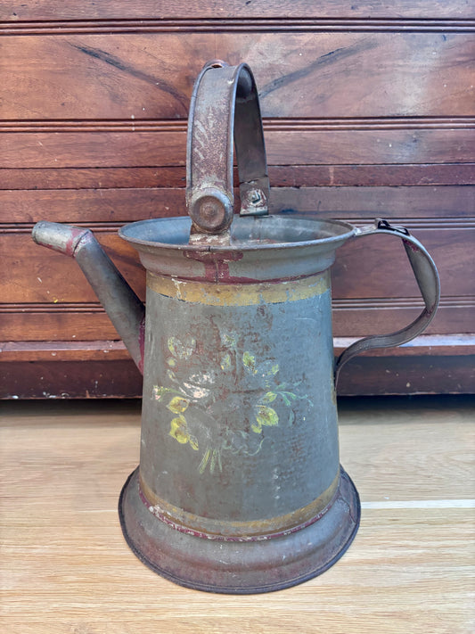 Antique Tole Tin Watering Can