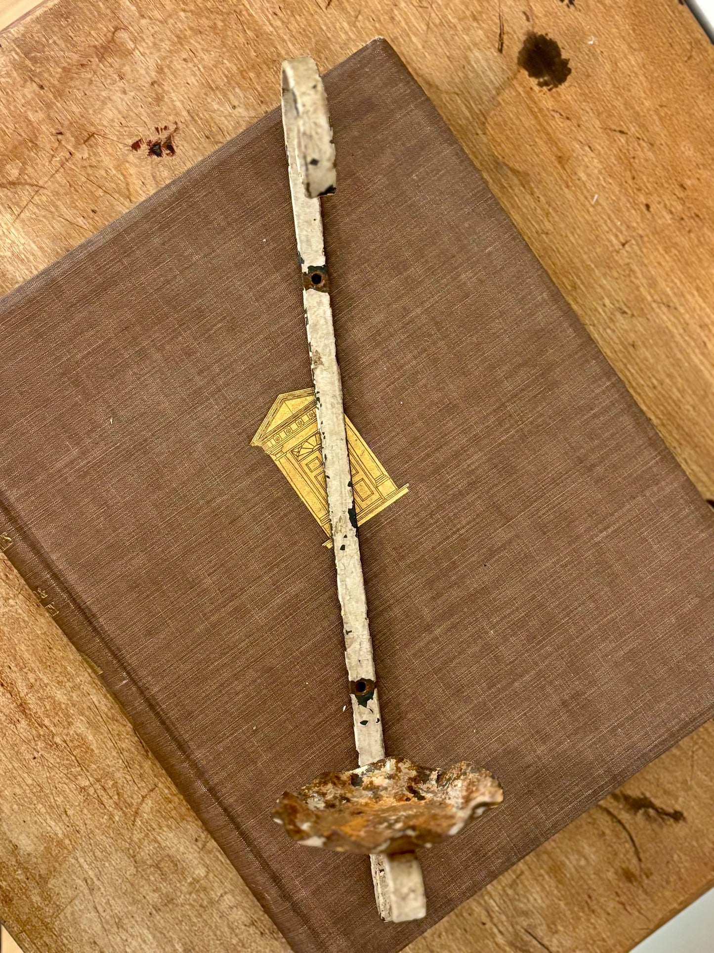 Vintage Chippy Metal Wall Candleholder