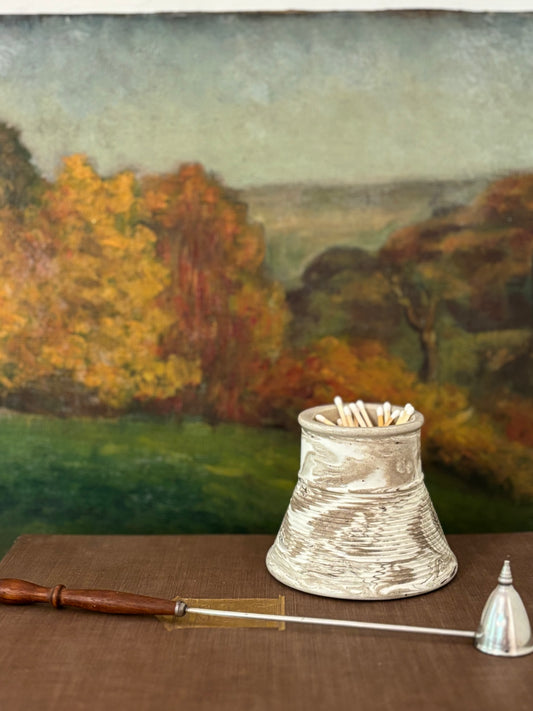 Antique French Ceramic Match Striker