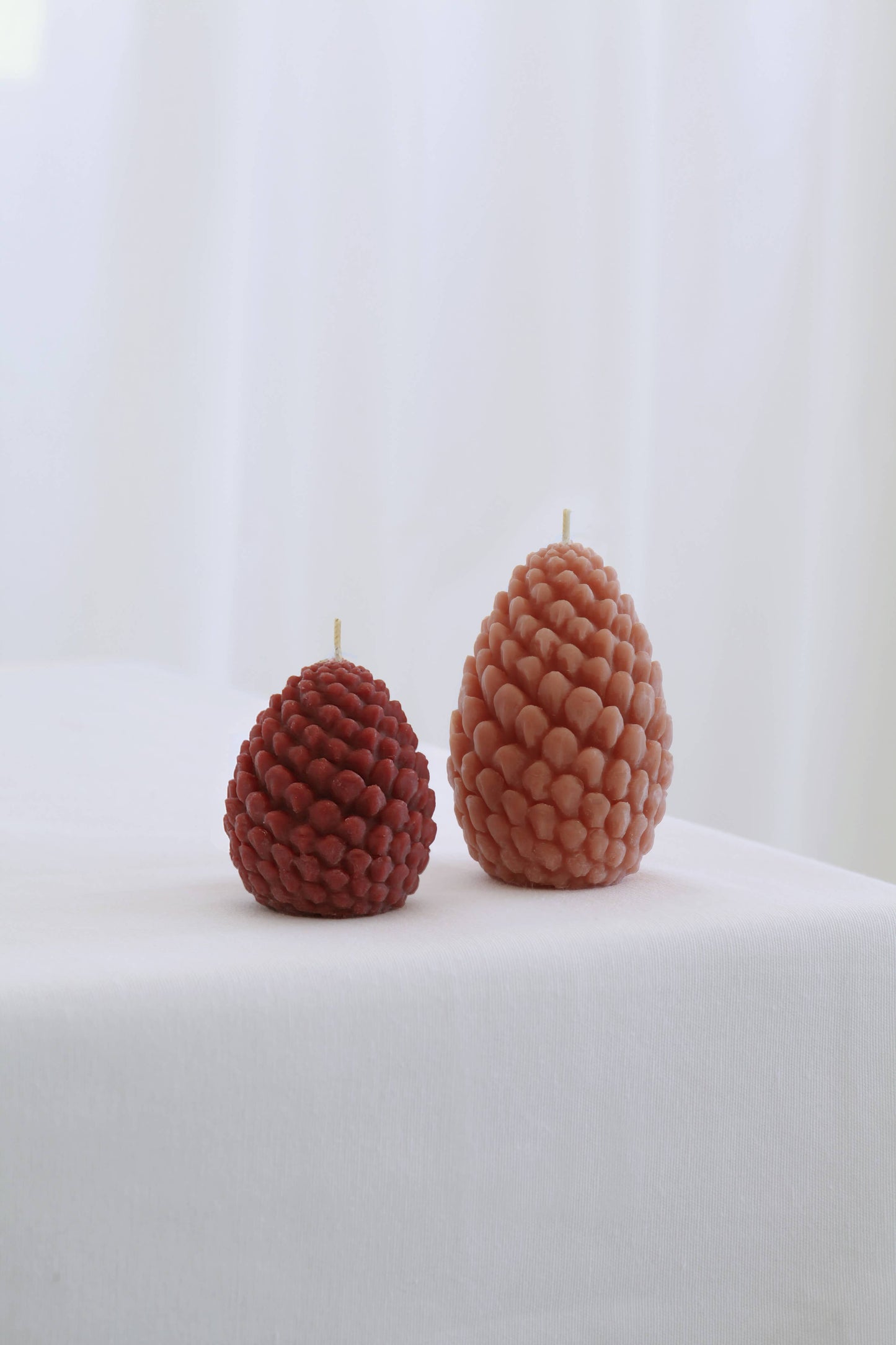 Mo&Co Home Sculpted Beeswax Pine Cones | Small: H: 2 3/4" x D: 2 2/8"