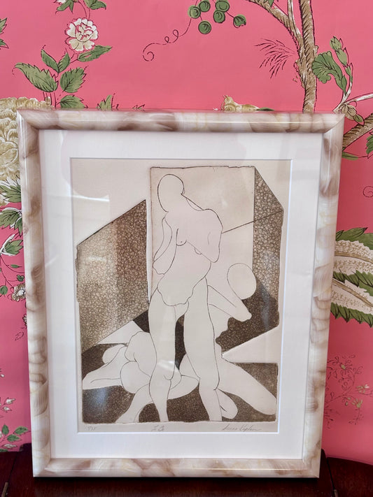 Vintage Abstract in Custom Frame