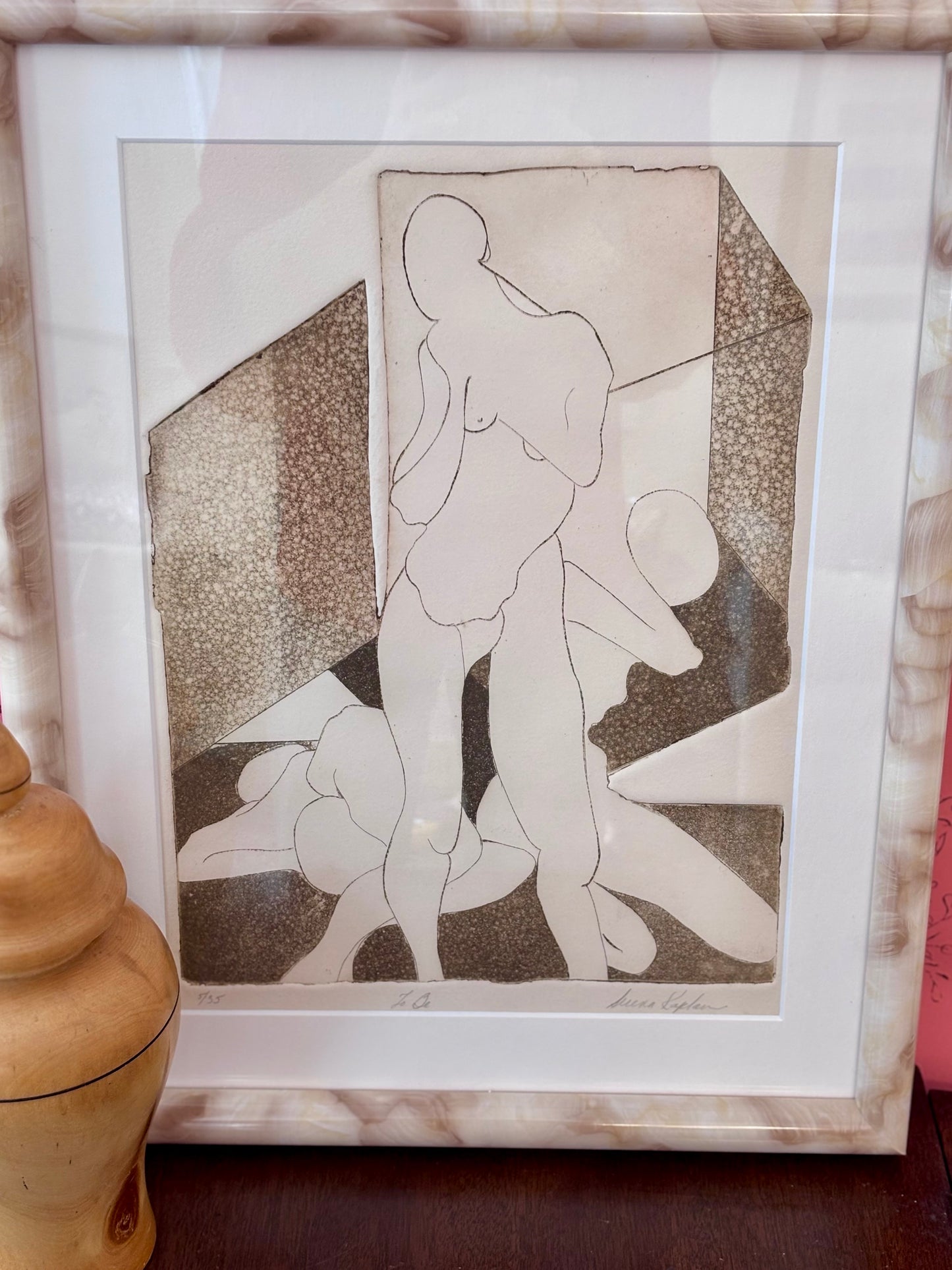 Vintage Abstract in Custom Frame
