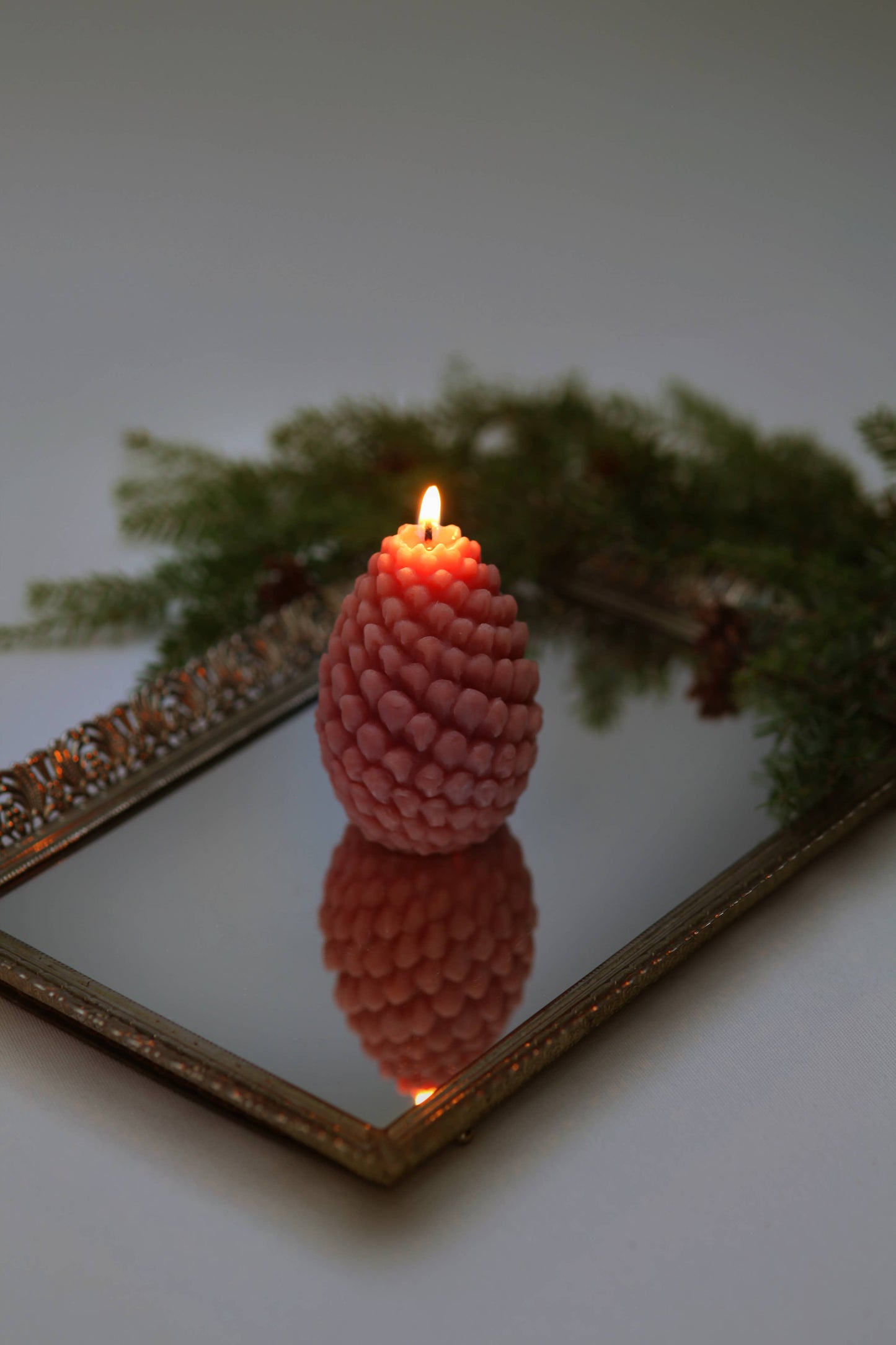 Mo&Co Home Sculpted Beeswax Pine Cones | Small: H: 2 3/4" x D: 2 2/8"