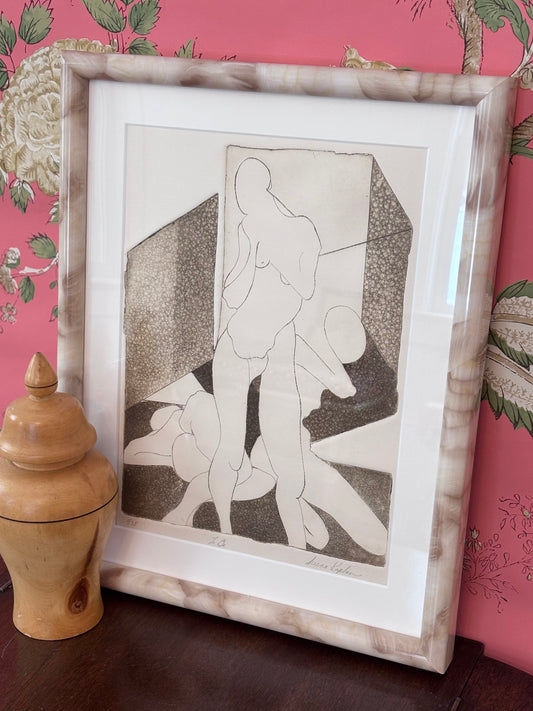 Vintage Abstract in Custom Frame