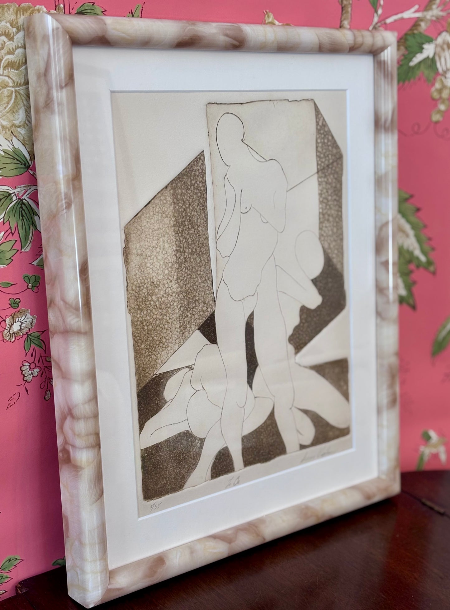 Vintage Abstract in Custom Frame