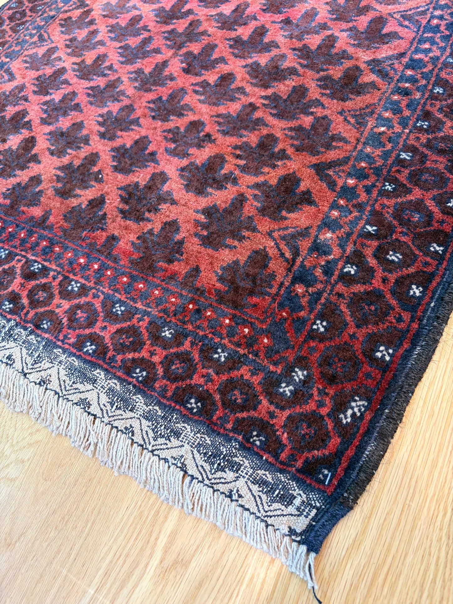 Vintage Turkmen Wool Prayer Rug