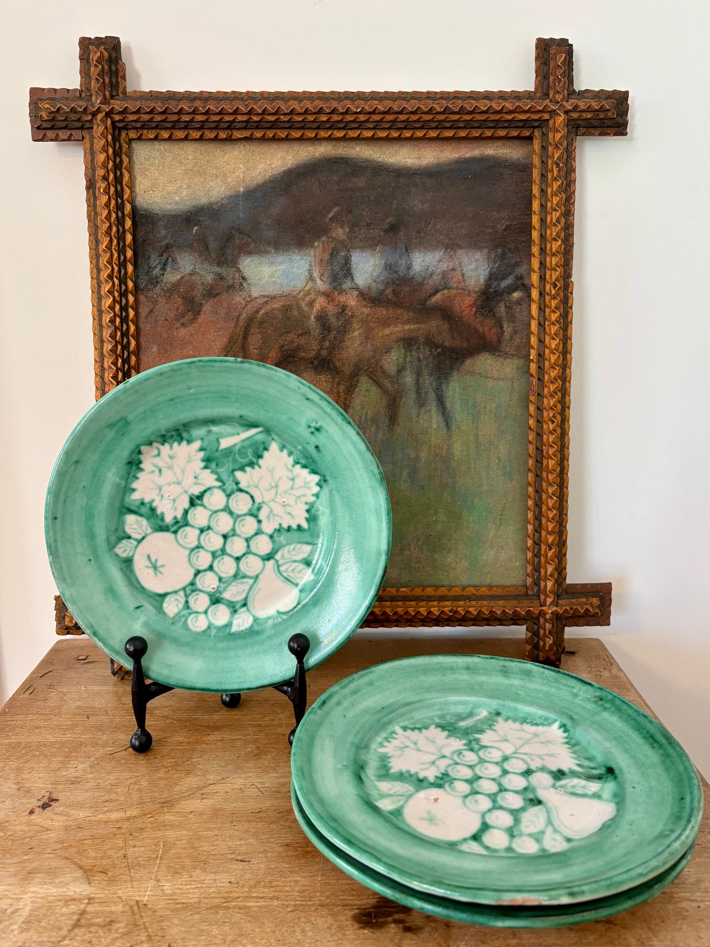 Set of Three Vintage Vietri Ceramic Plates