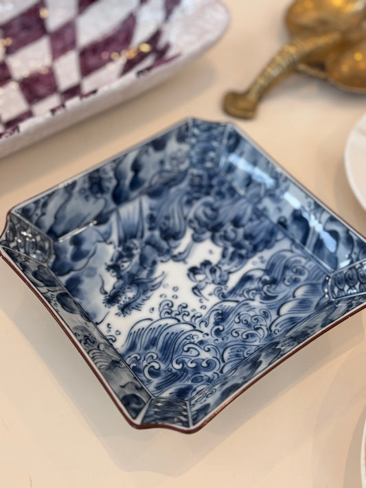 1970s Fitz & Floyd Sea Dragon Catchall