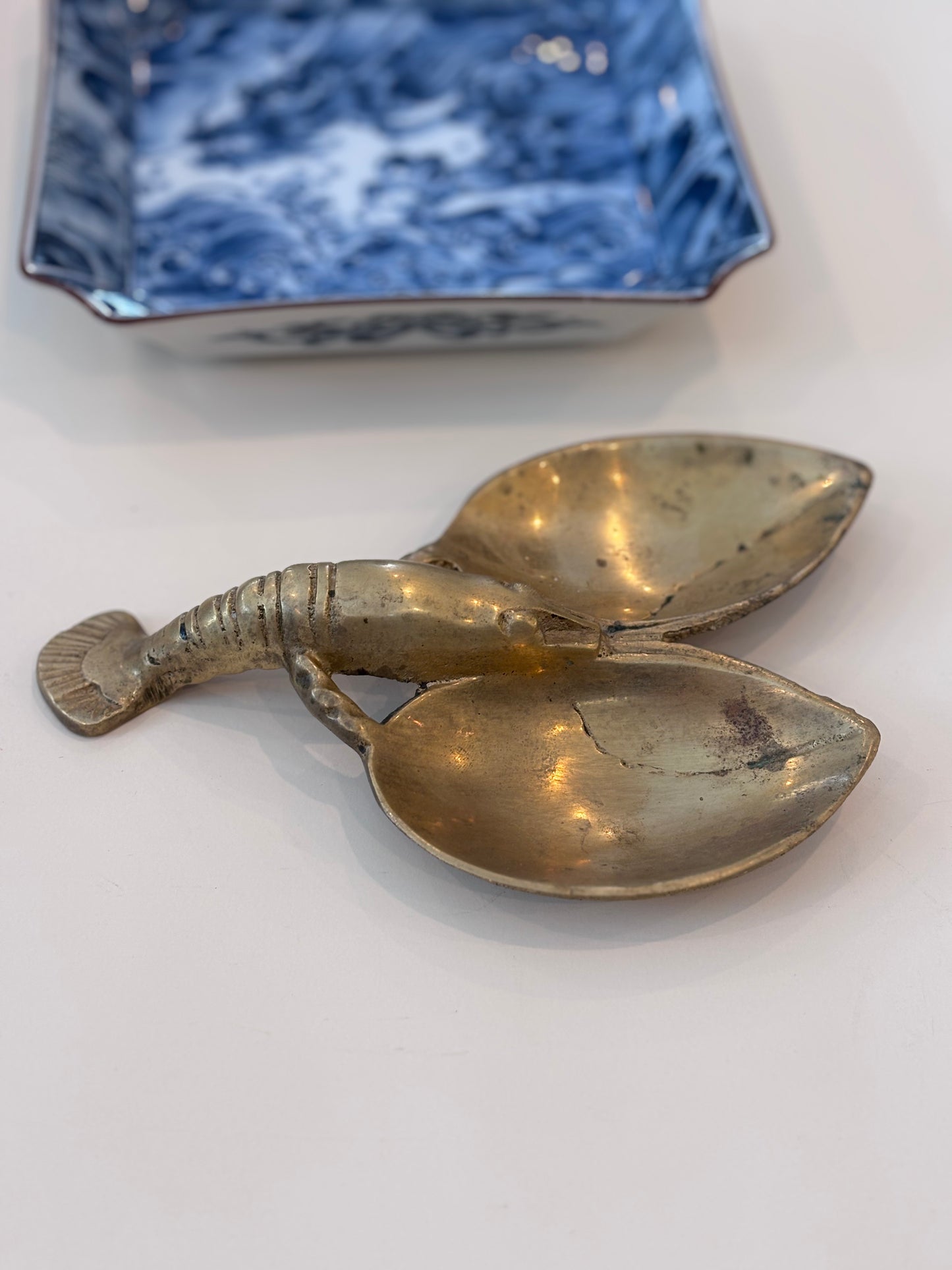Vintage Brass Lobster Catchall