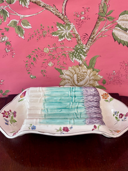 Antique Asparagus Platter by Longchamp "Pompadour"