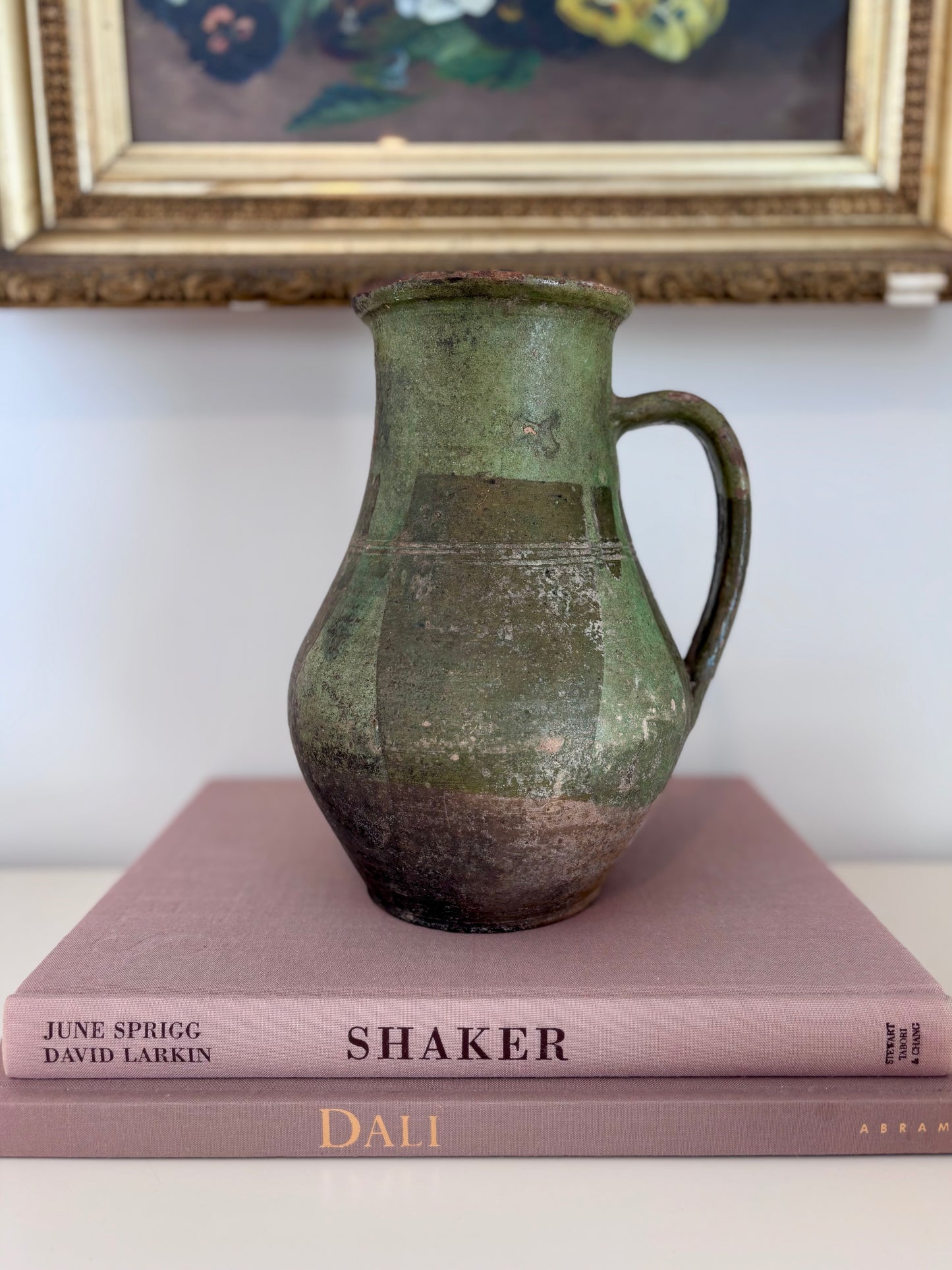 Vintage Hungarian Ceramic Green Vessel