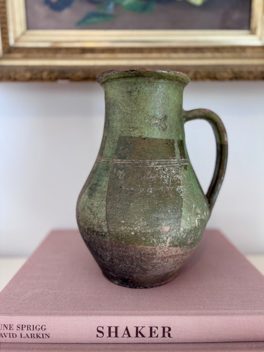 Vintage Hungarian Ceramic Green Vessel