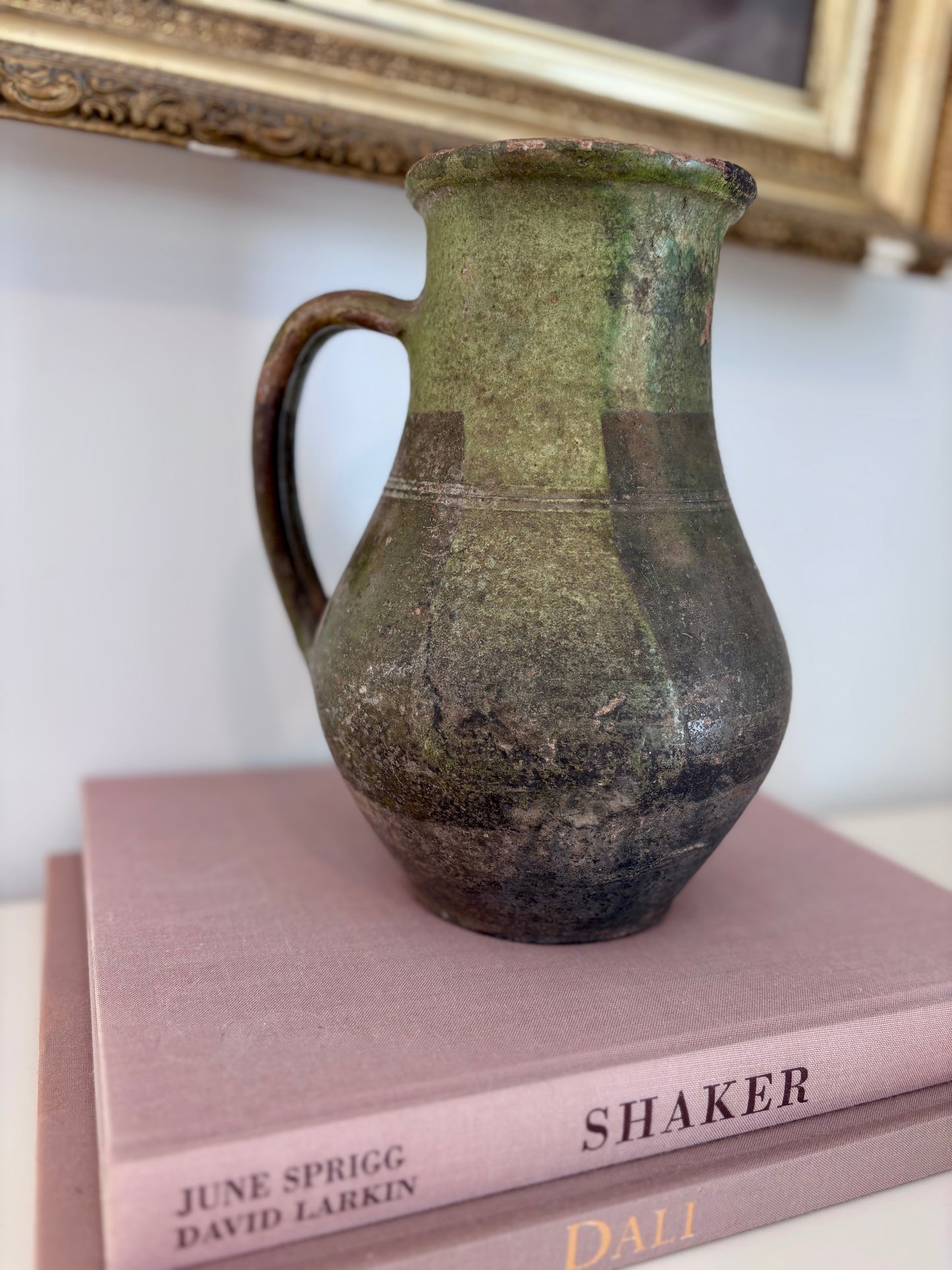 Vintage Hungarian Ceramic Green Vessel