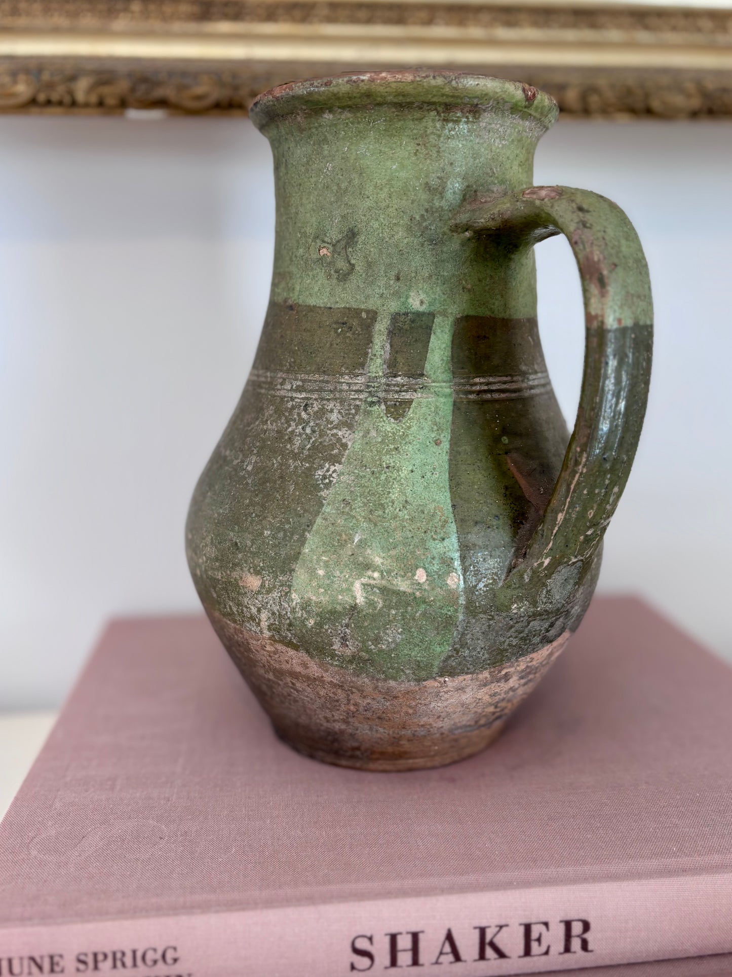 Vintage Hungarian Ceramic Green Vessel