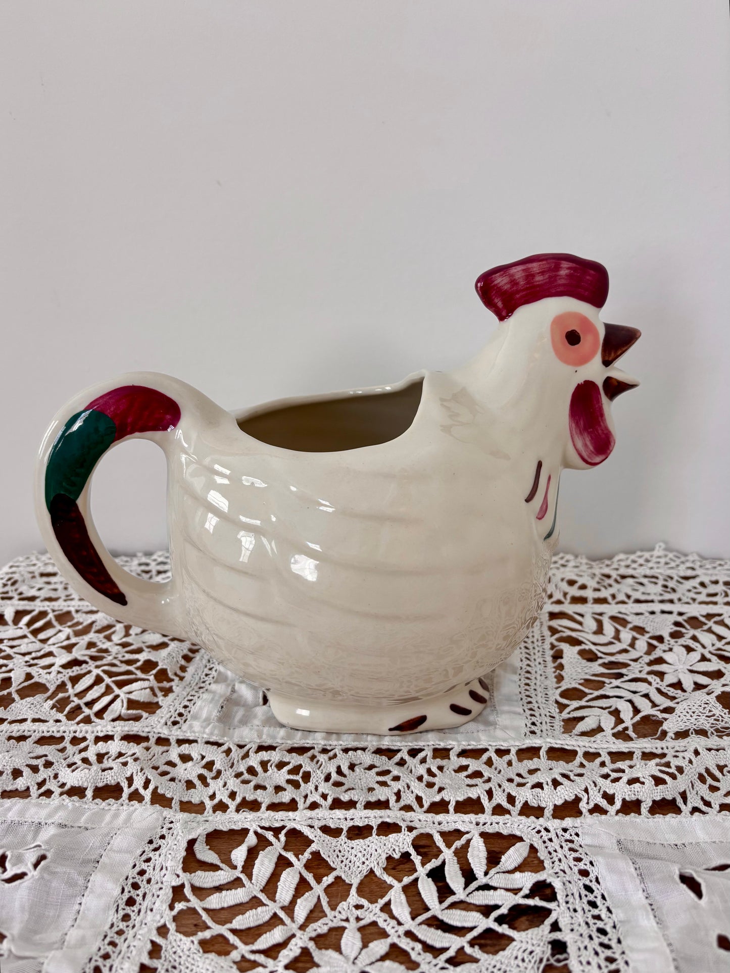 Vintage Ceramic Rooster Pitcher