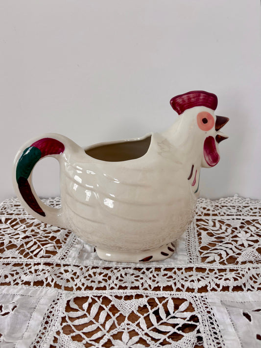 Vintage Ceramic Rooster Pitcher