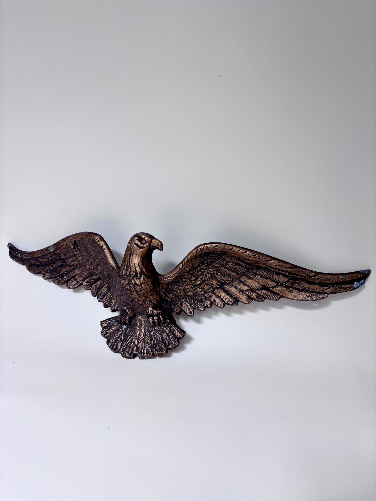 Vintage Cast Metal Gold Eagle