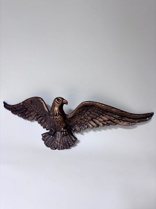 Vintage Cast Metal Gold Eagle