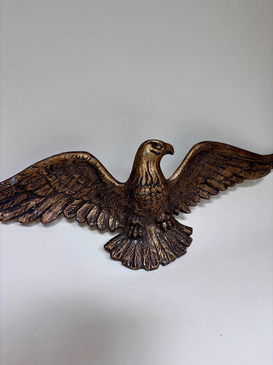 Vintage Cast Metal Gold Eagle