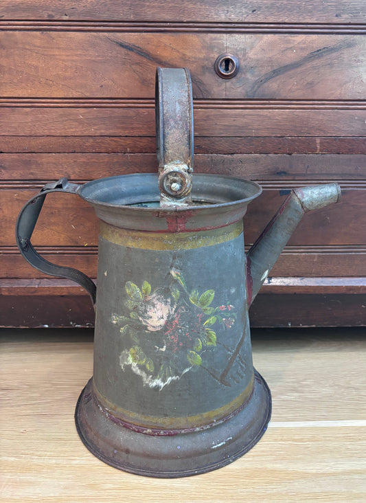Antique Tole Tin Watering Can