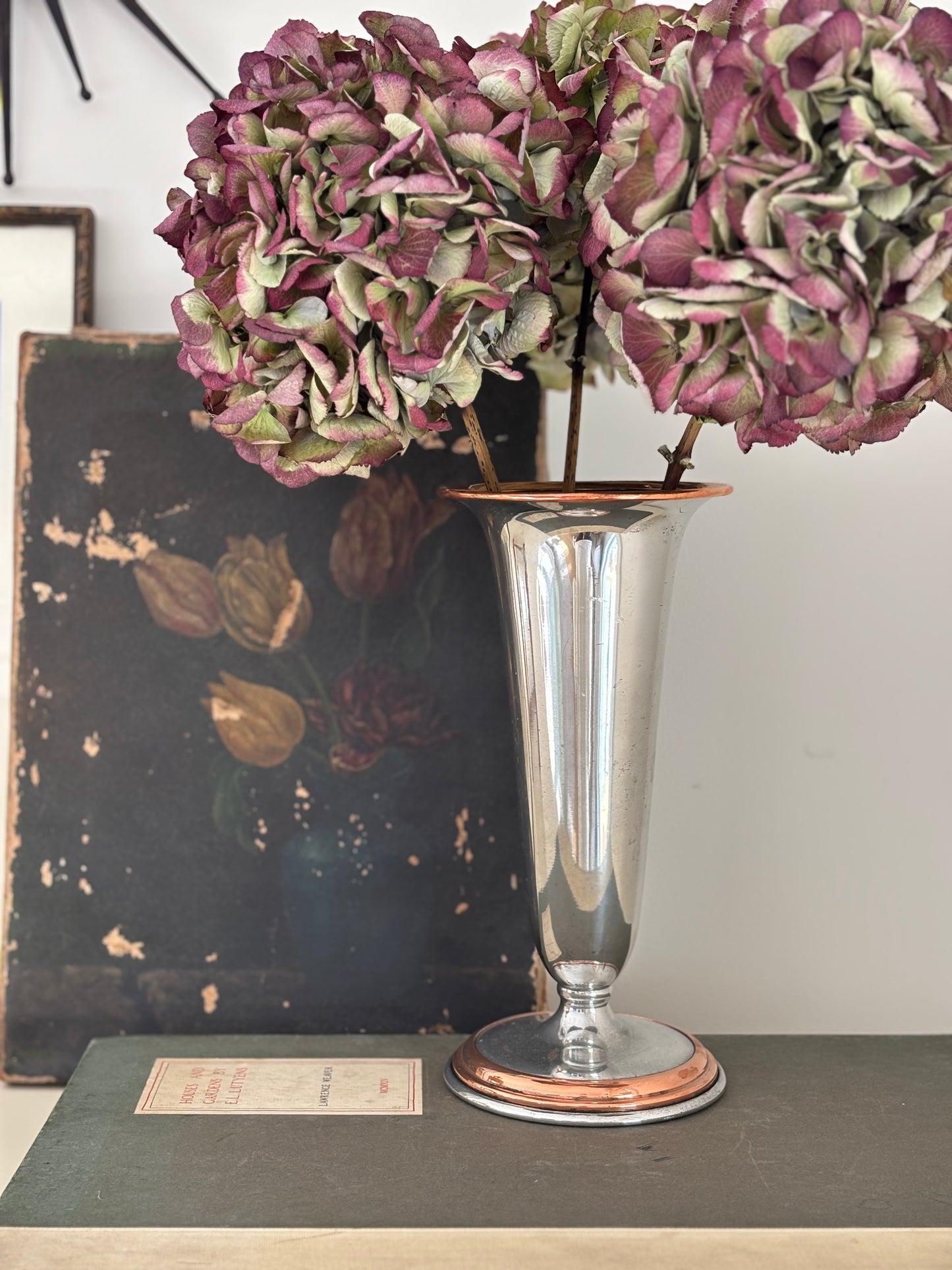 Vintage Pewter and Copper Vase