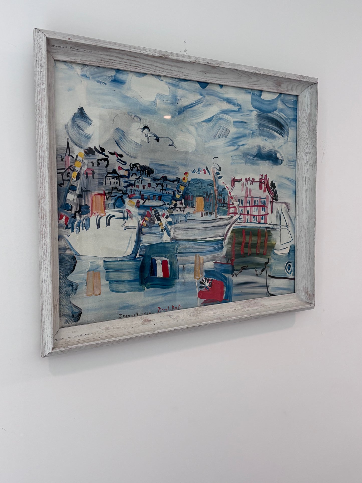 Vintage Raoul Dufy Print in White-washed Frame