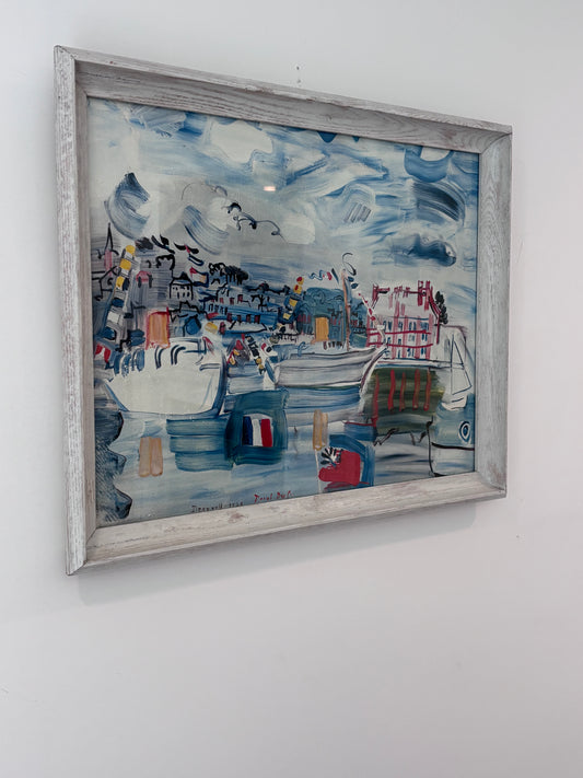 Vintage Raoul Dufy Print in White-washed Frame