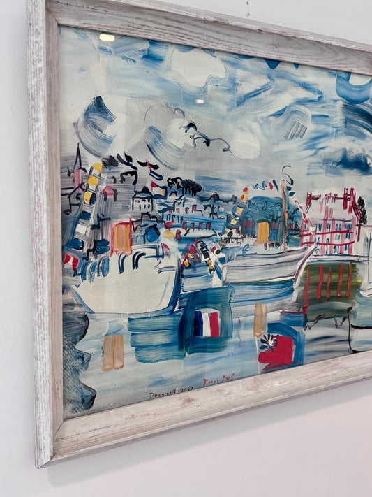Vintage Raoul Dufy Print in White-washed Frame