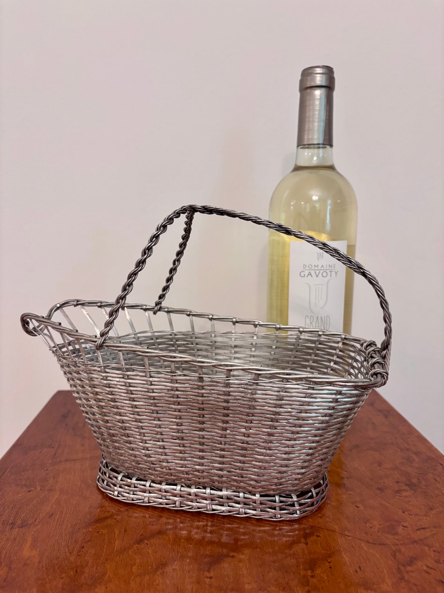 Vintage Silverplate Wine Carrier Server