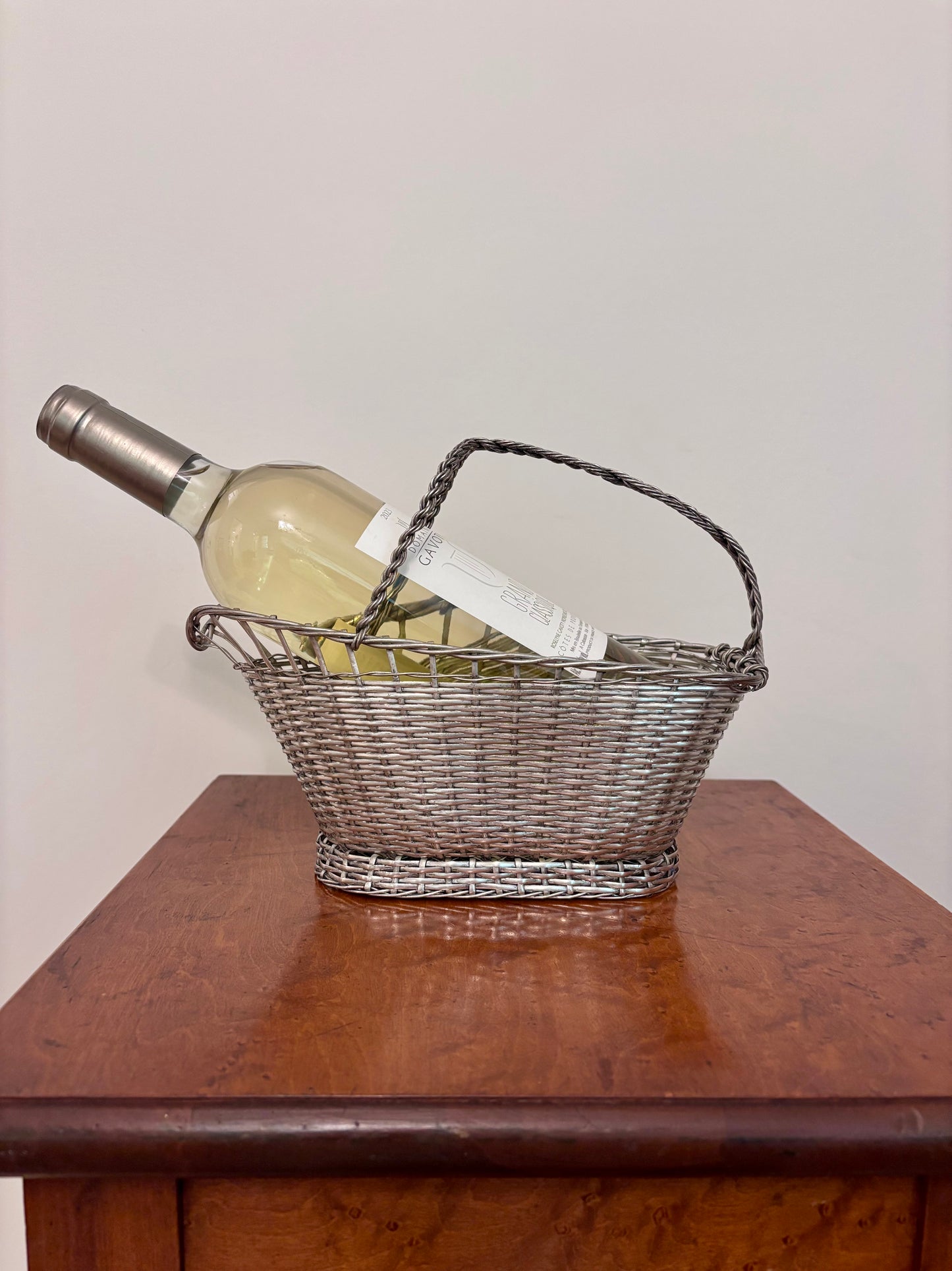 Vintage Silverplate Wine Carrier Server