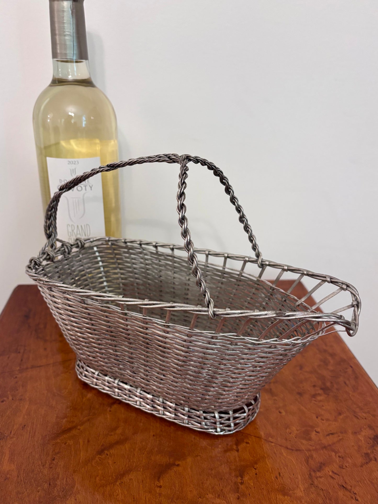 Vintage Silverplate Wine Carrier Server