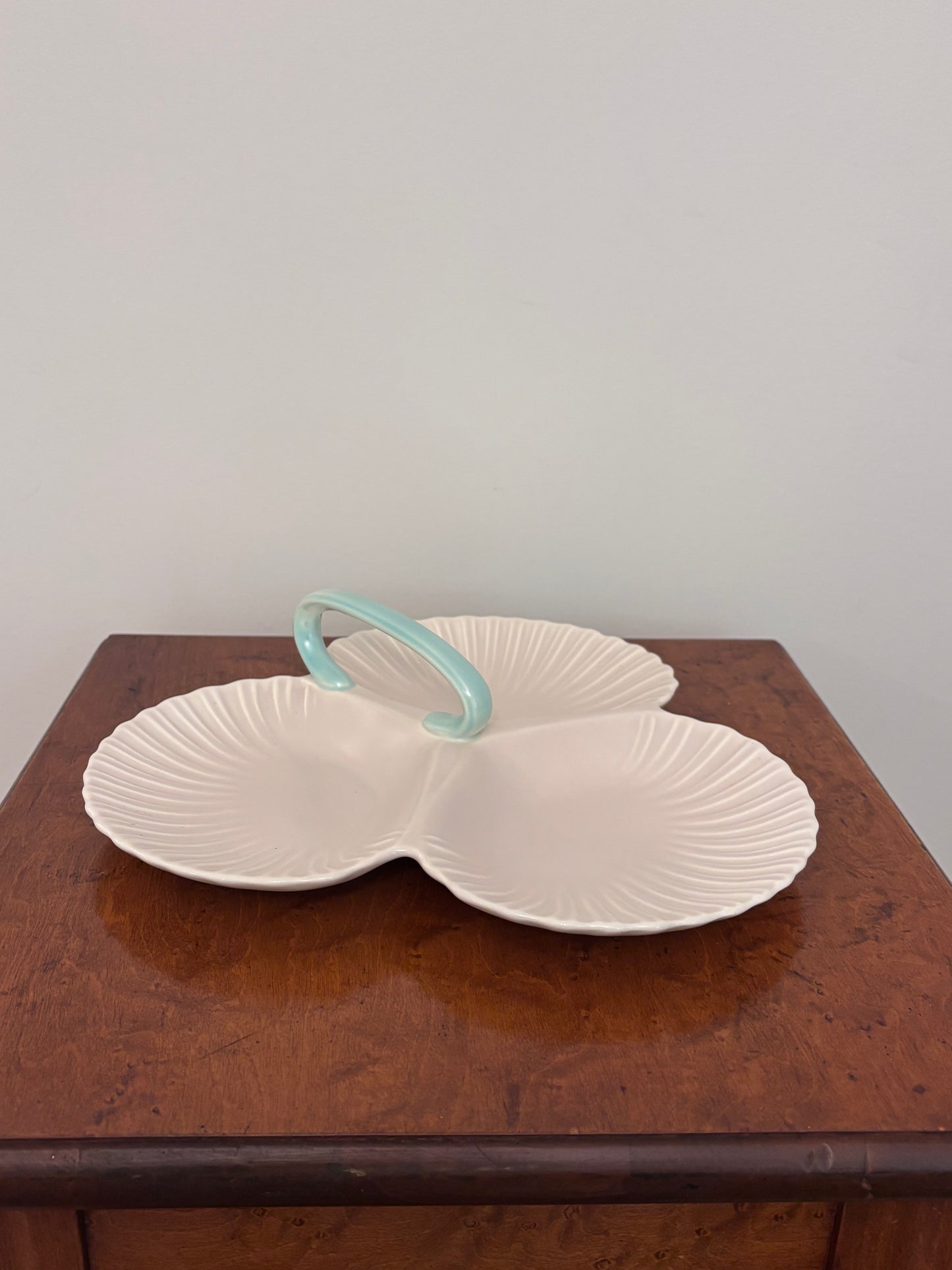 Vintage Poole England Three-Dish Shell Server