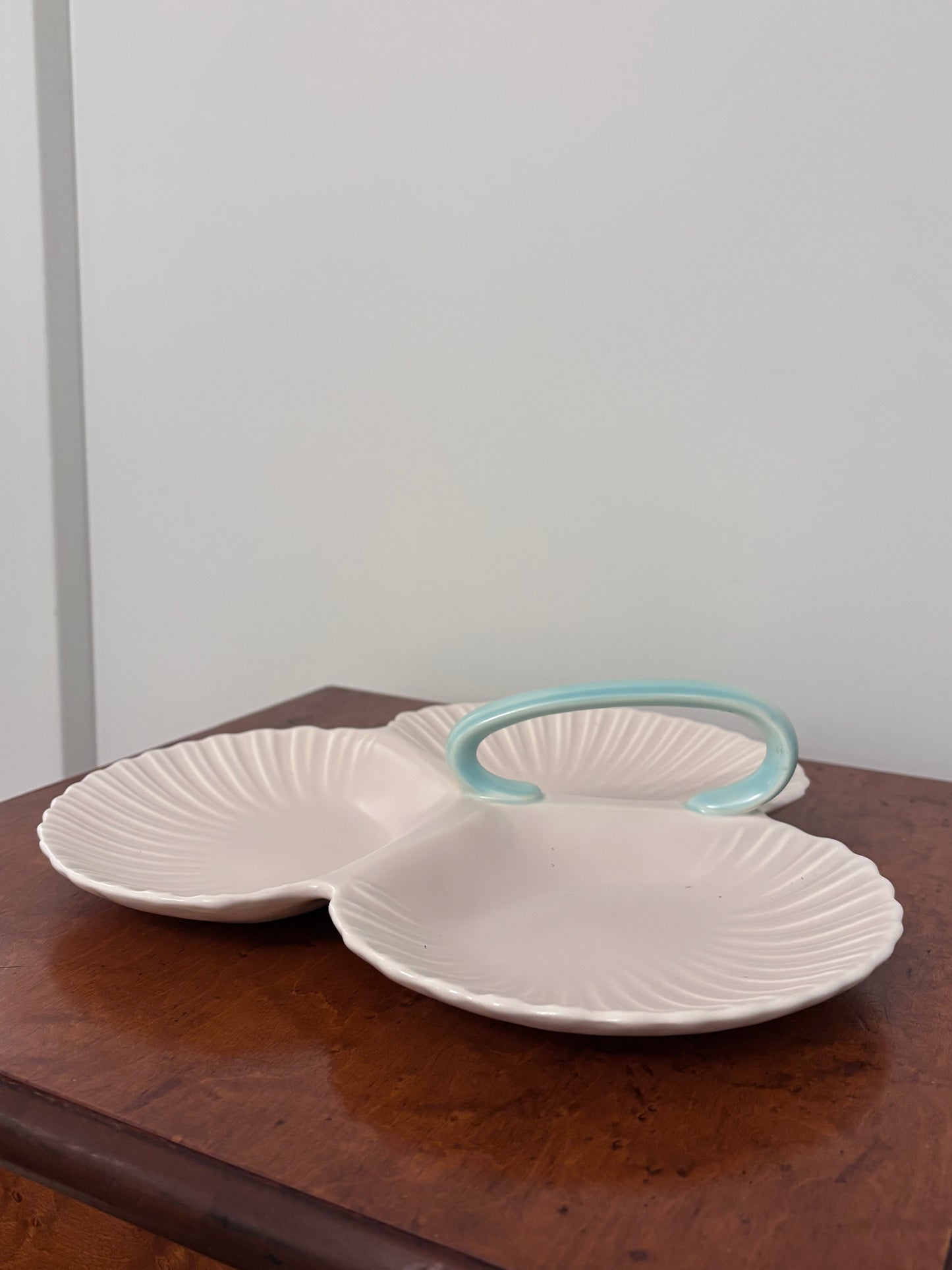 Vintage Poole England Three-Dish Shell Server