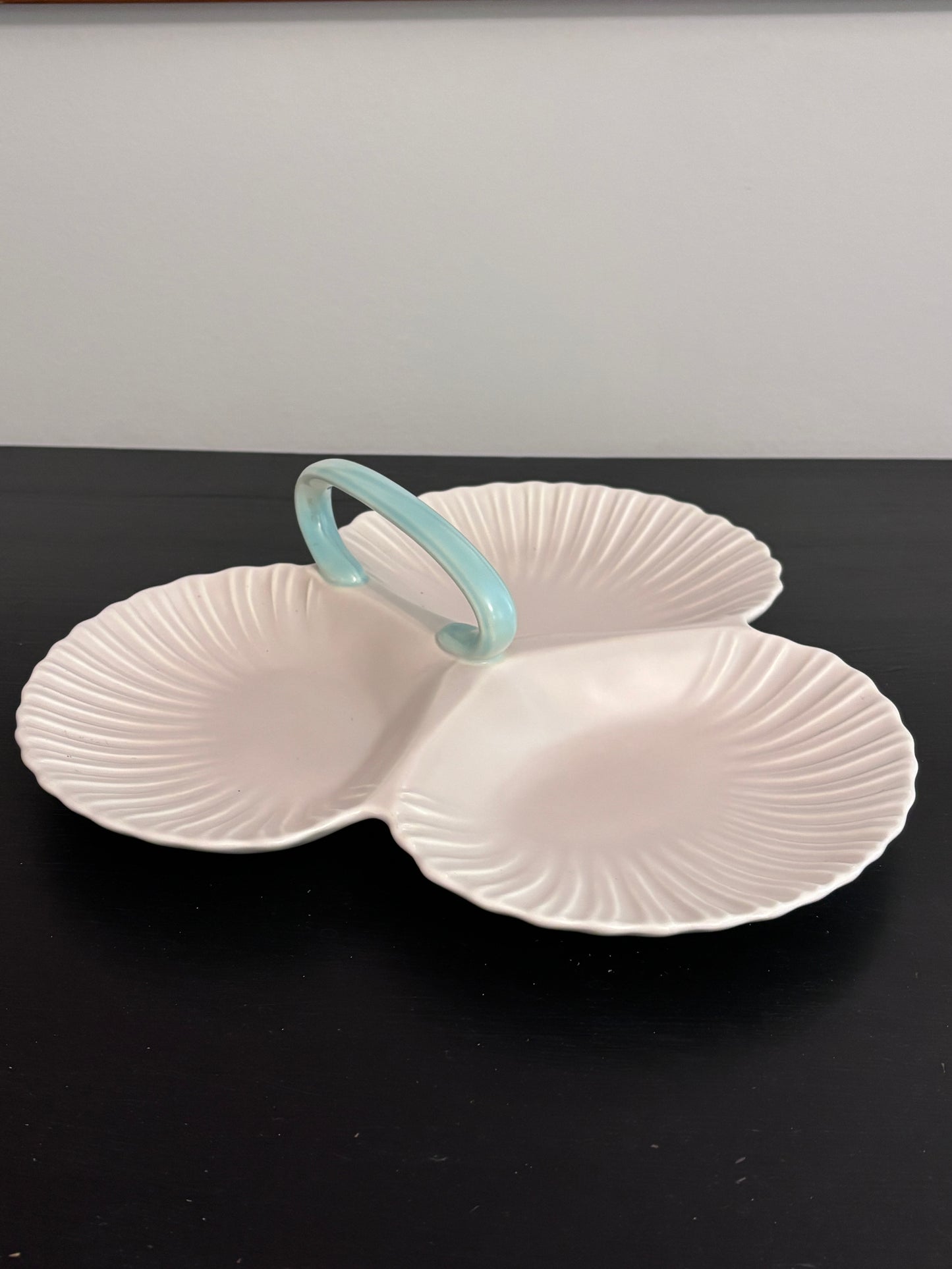 Vintage Poole England Three-Dish Shell Server