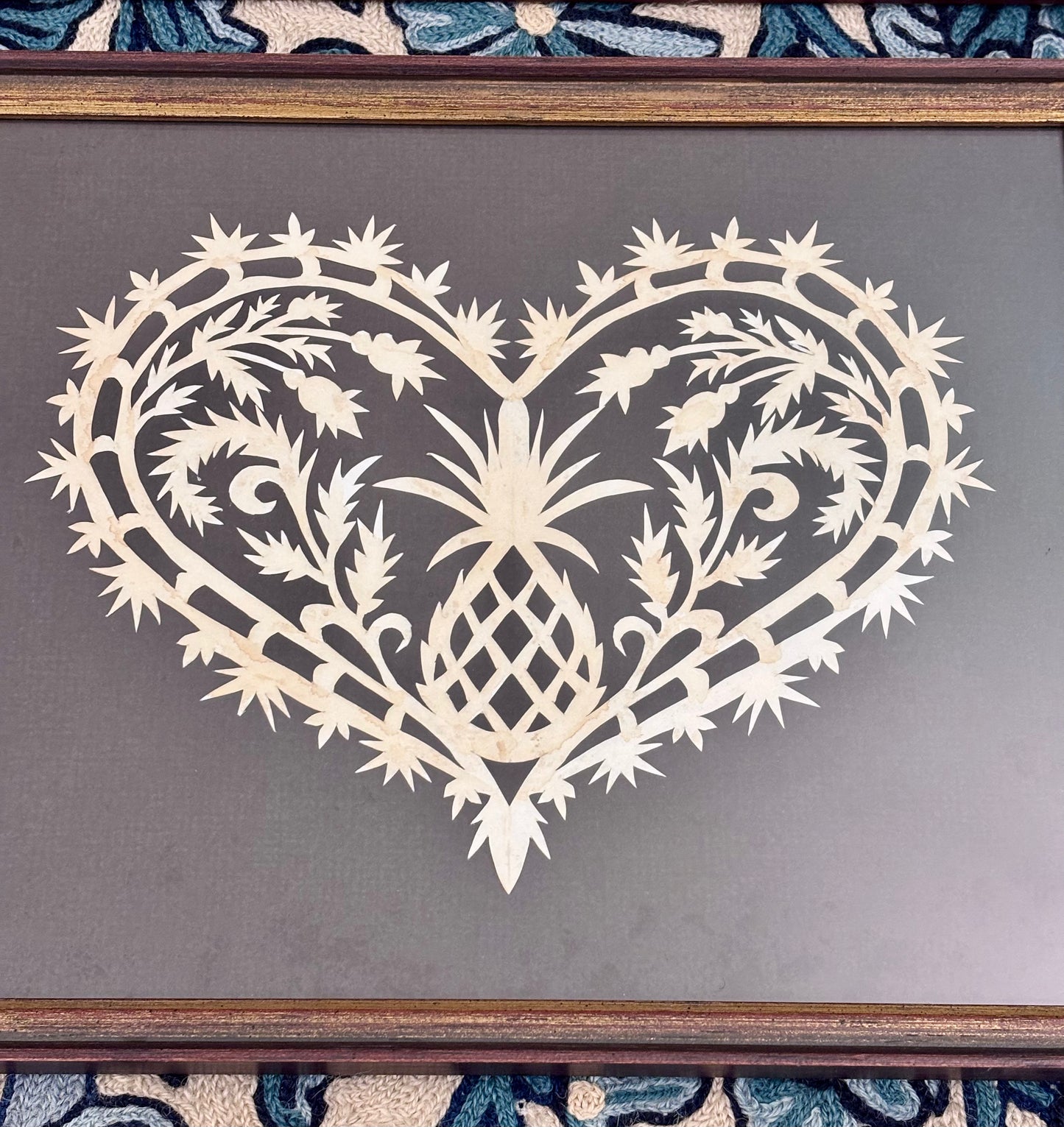 Pair of Vintage Framed Scherenschnitte