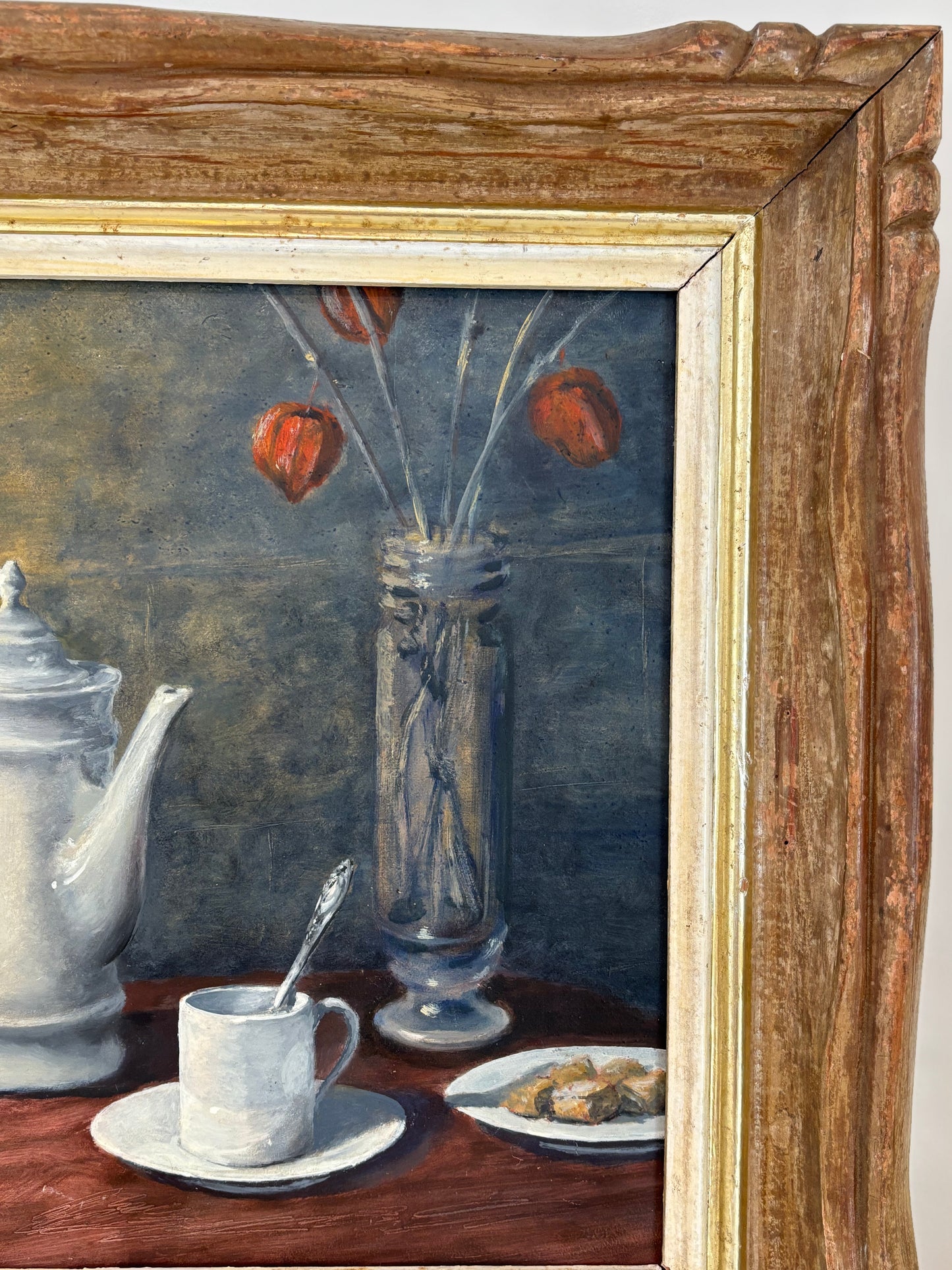 Vintage French Mid-Century Still Life Painting