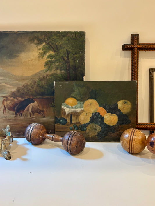 Antique Unframed Oil on Canvas - Still Life Fruit
