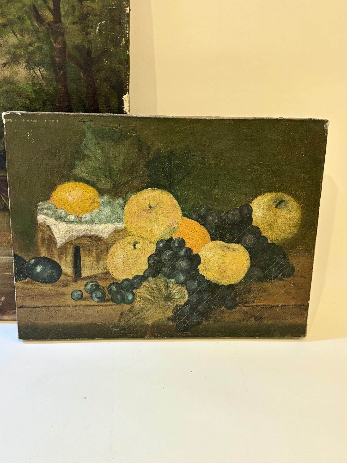 Antique Unframed Oil on Canvas - Still Life Fruit