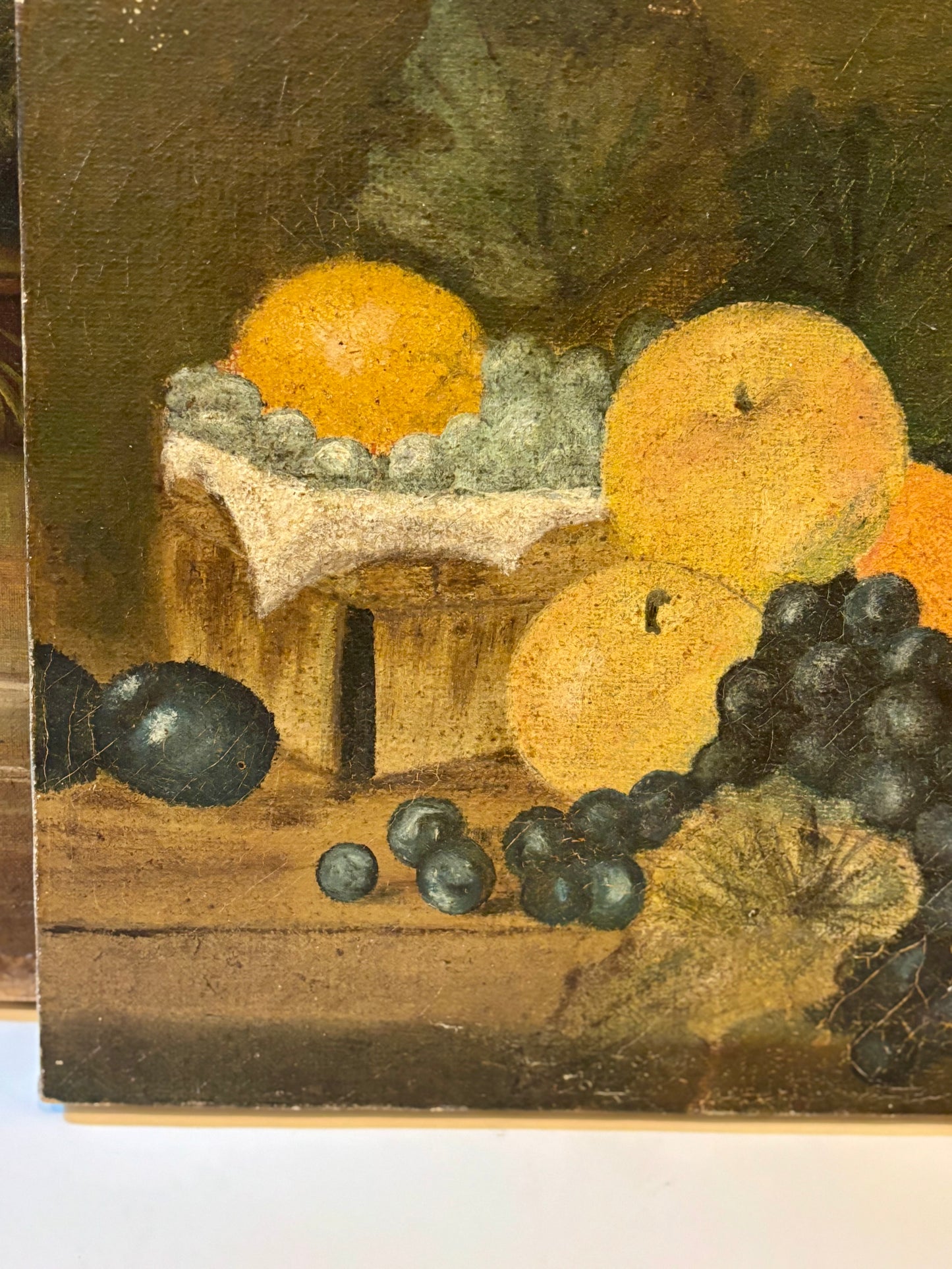 Antique Unframed Oil on Canvas - Still Life Fruit