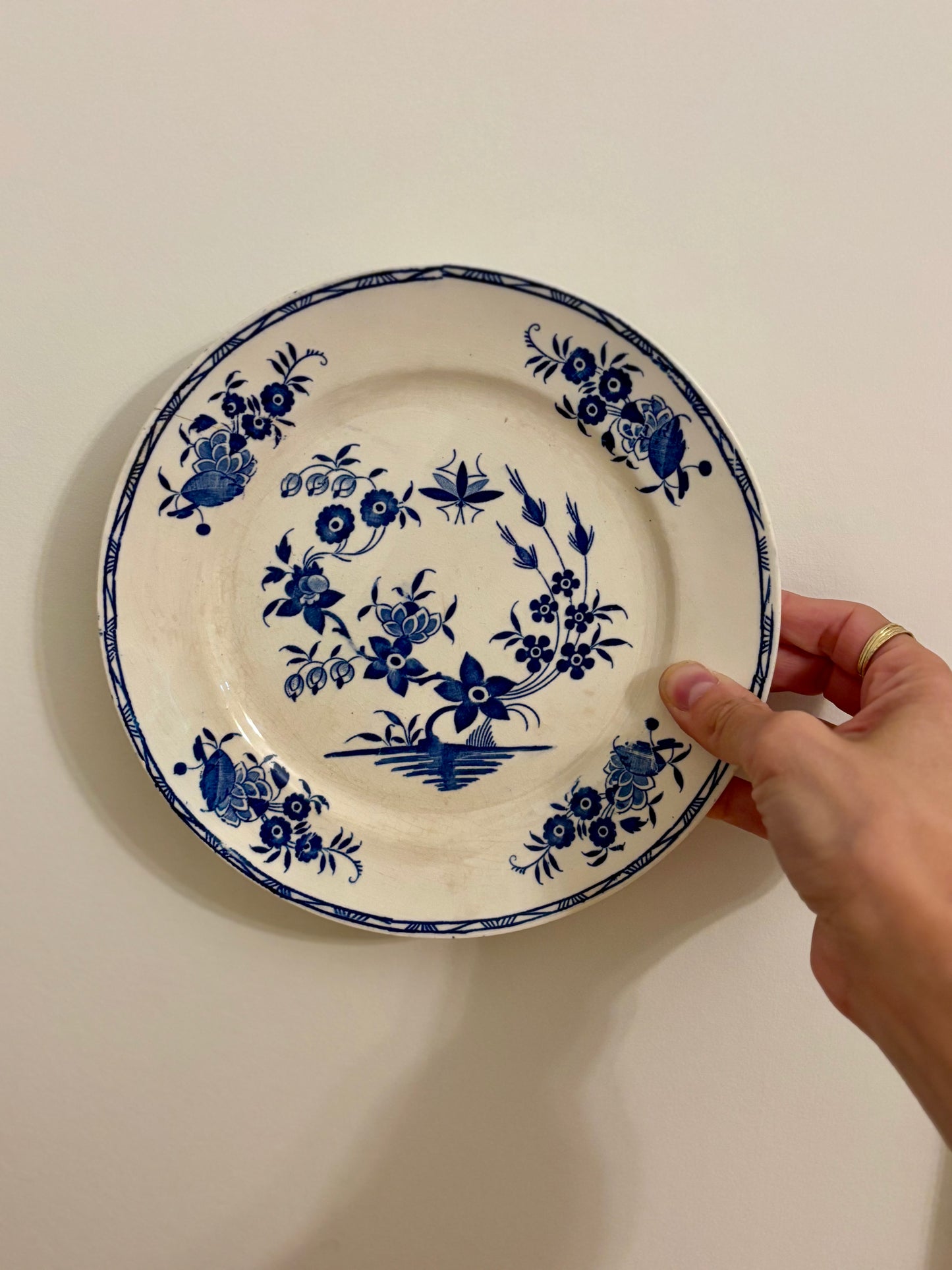 Set of 5 Vintage Belgian Dessert Plates