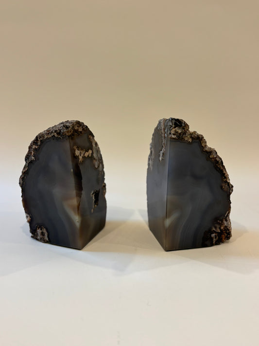 Vintage Pair of Large Geode Bookends