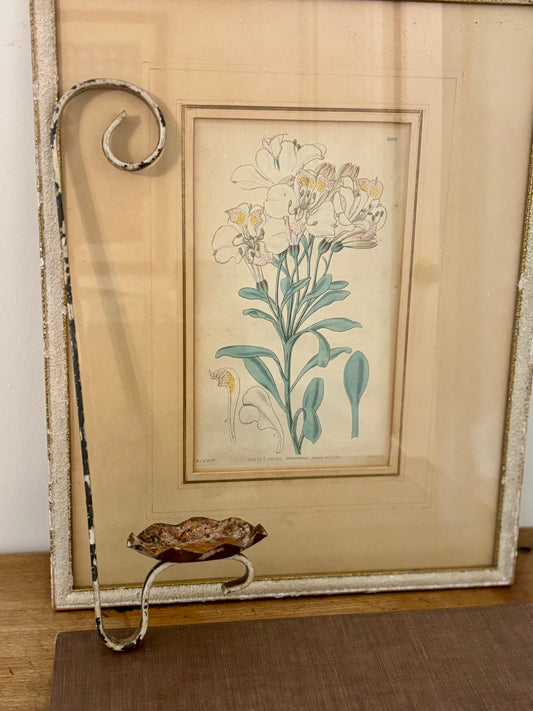 Vintage Chippy Metal Wall Candleholder