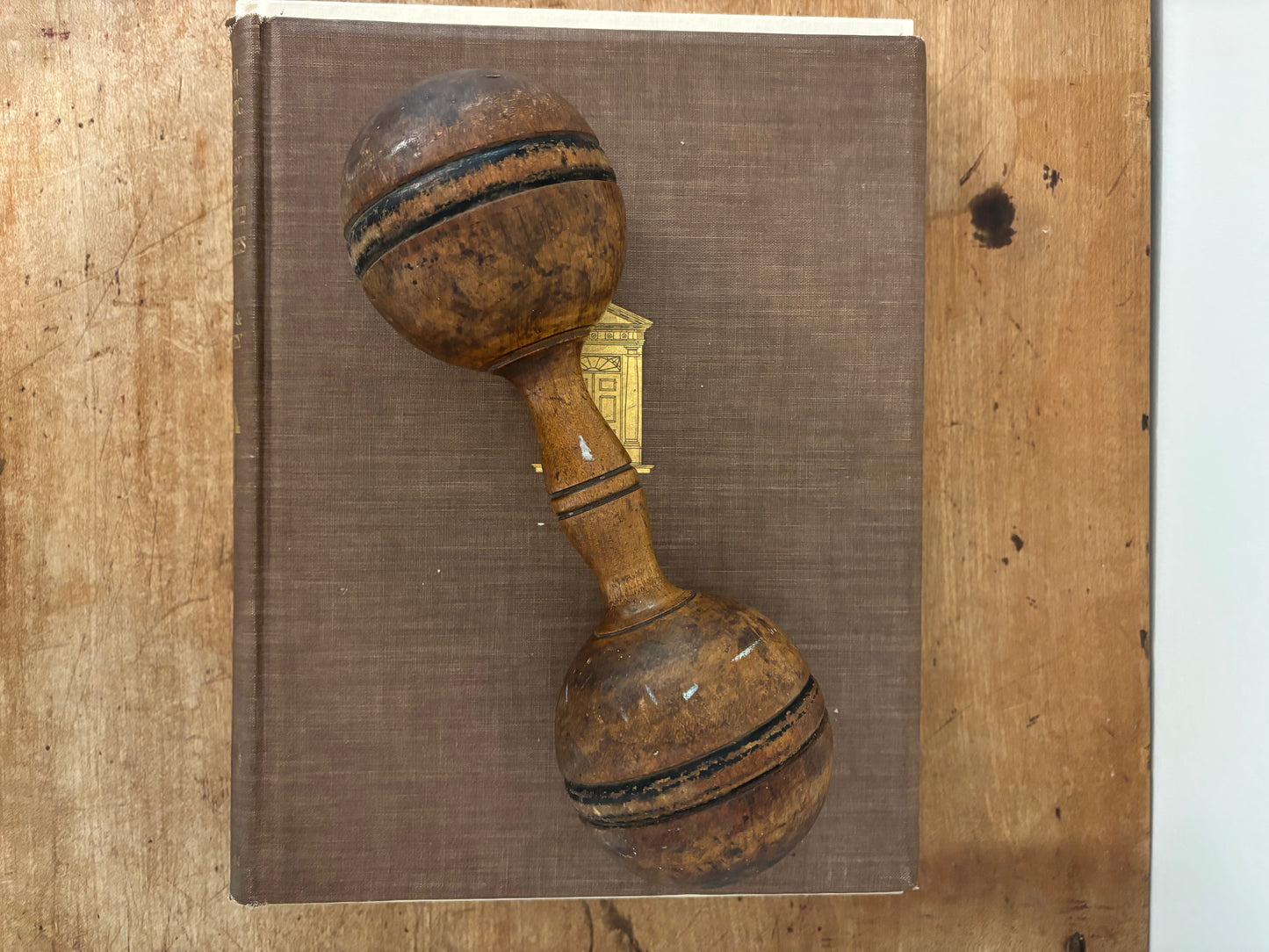 Antique Dumbbell - Dark Brown