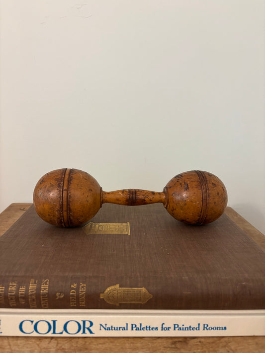 Antique Dumbbell - Small Light Brown