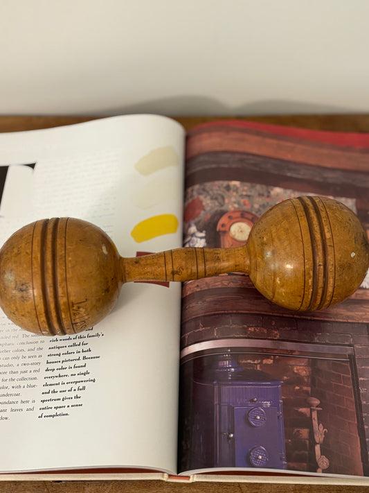 Antique Dumbbell - Large Light Brown