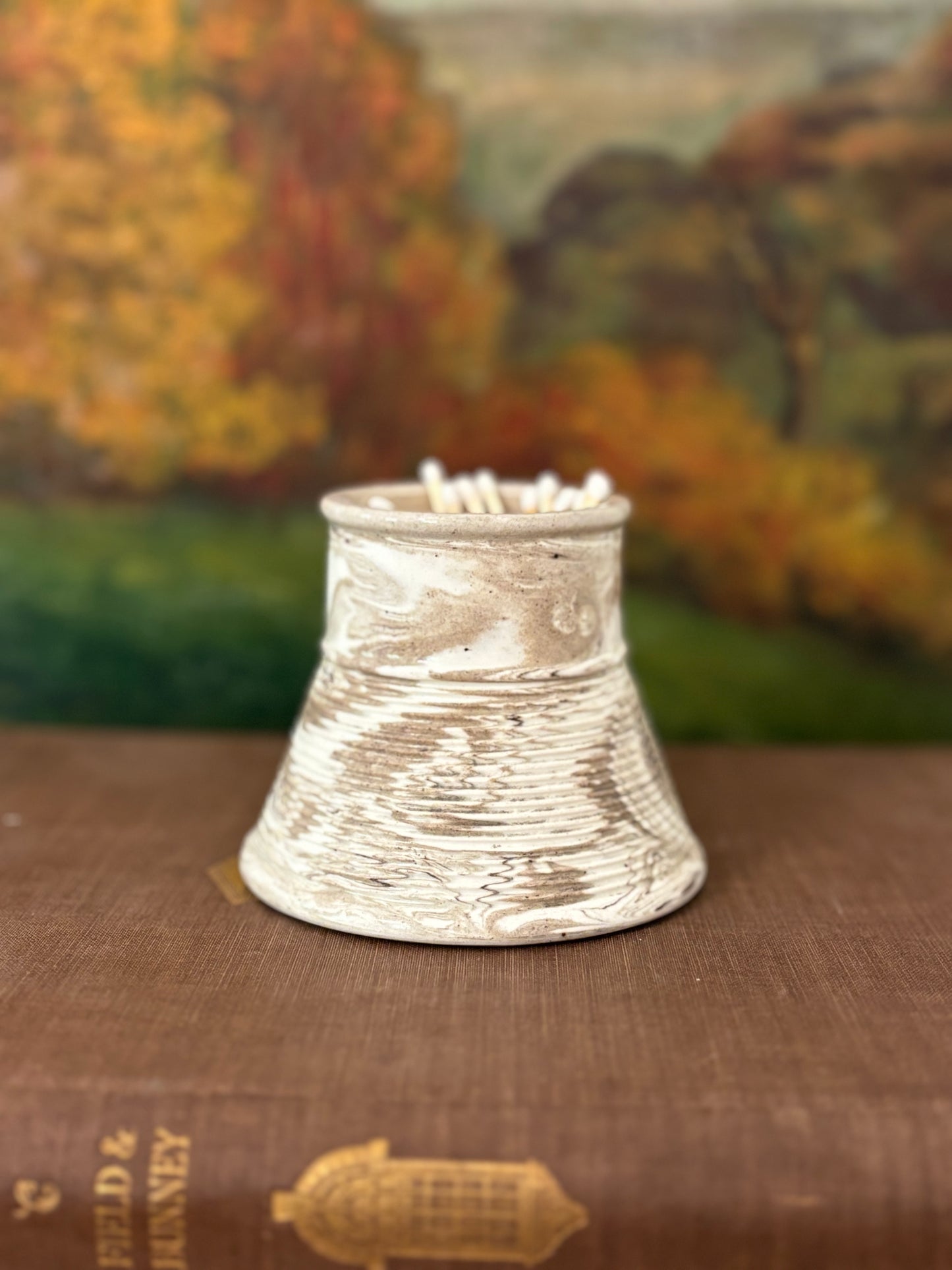 Antique French Ceramic Match Striker